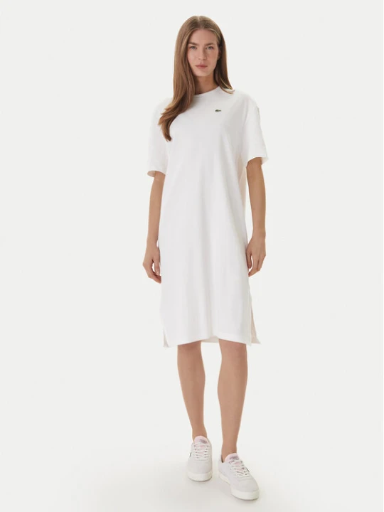 Zdjęcie produktu Lacoste Sukienka codzienna EF2883 Écru Oversize Kremowy
