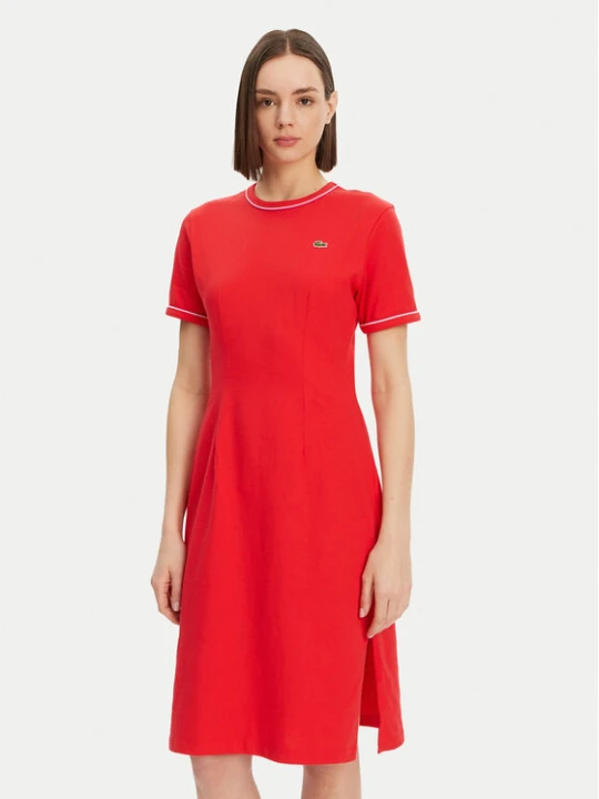 Zdjęcie produktu Lacoste Sukienka codzienna EF9988 Czerwony Slim Fit