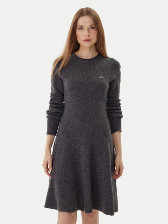 Zdjęcie produktu Lacoste Sukienka dzianinowa EF4161 Szary Regular Fit