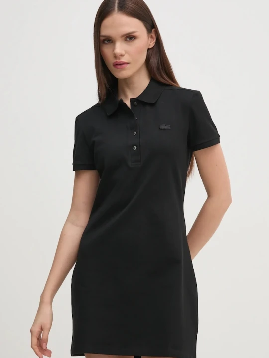 Zdjęcie produktu Lacoste sukienka z bawełną czarny