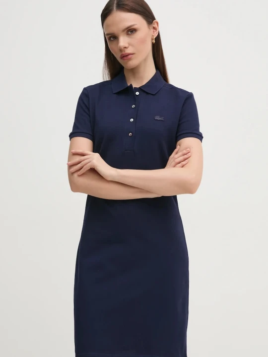 Zdjęcie produktu Lacoste sukienka gładka z bawełną
