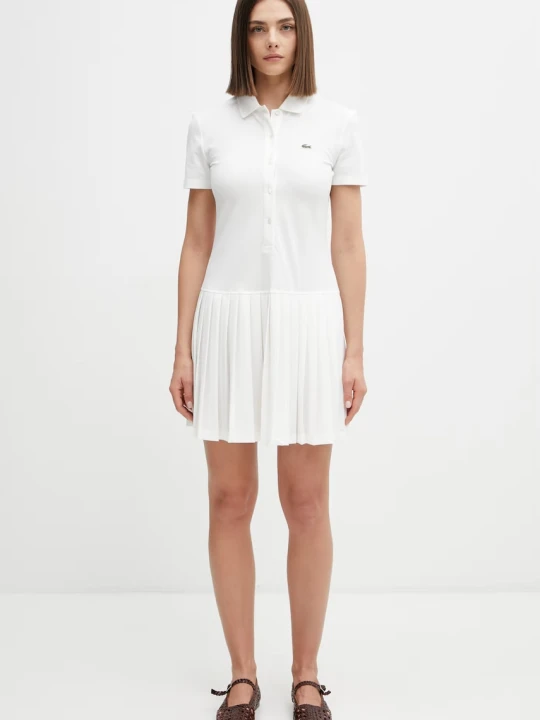 Zdjęcie produktu Lacoste sukienka gładka z bawełną