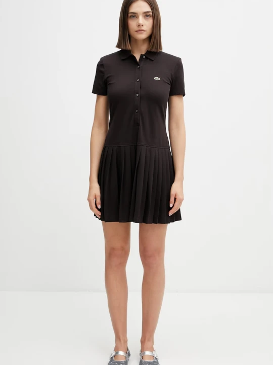Zdjęcie produktu Lacoste sukienka gładka z bawełną