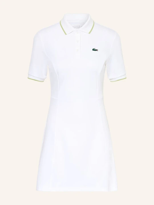 Zdjęcie produktu Lacoste Sukienka Polo Z Pikowanym Wzorem weiss BIAŁY