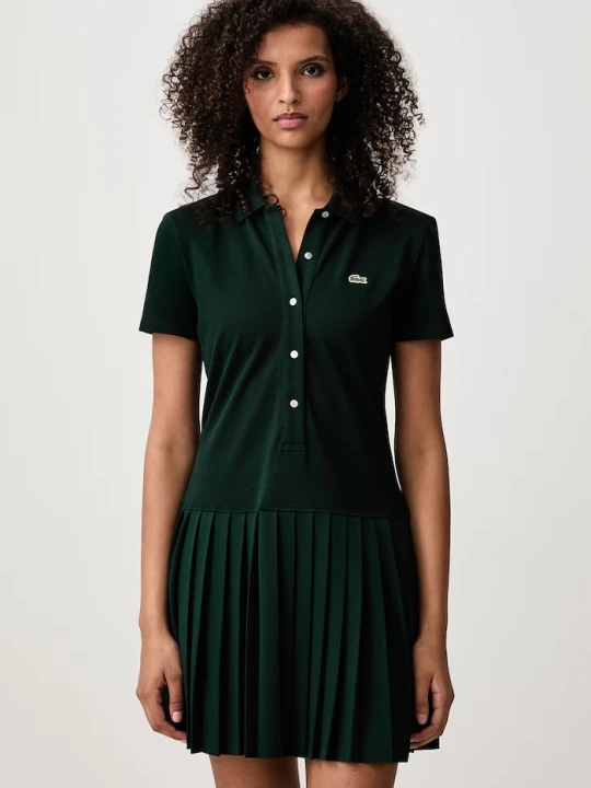 Zdjęcie produktu Lacoste sukienka z bawełną zielony