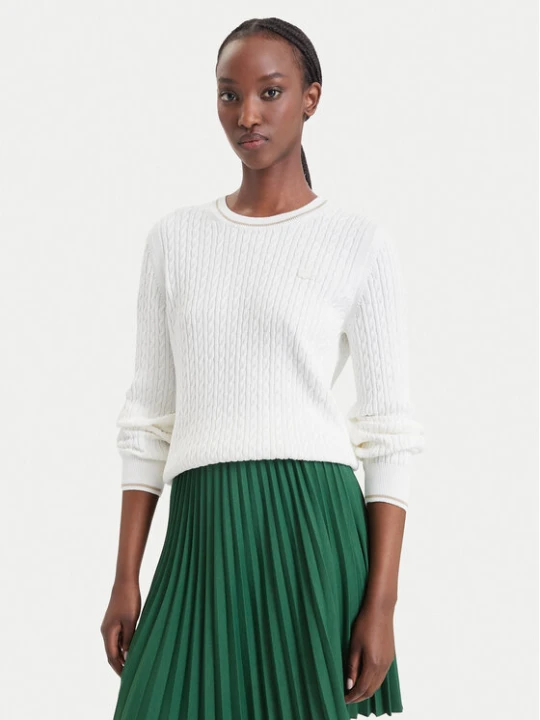 Zdjęcie produktu Lacoste Sweter AF3241 Kremowy Regular Fit