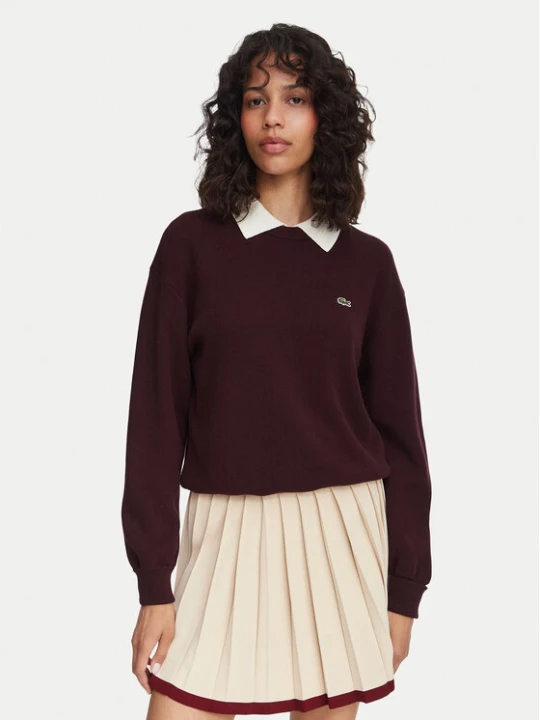 Zdjęcie produktu Lacoste Sweter AF4158 Brązowy Regular Fit