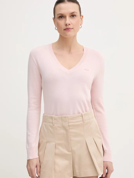 Zdjęcie produktu Lacoste sweter bawełniany różowy