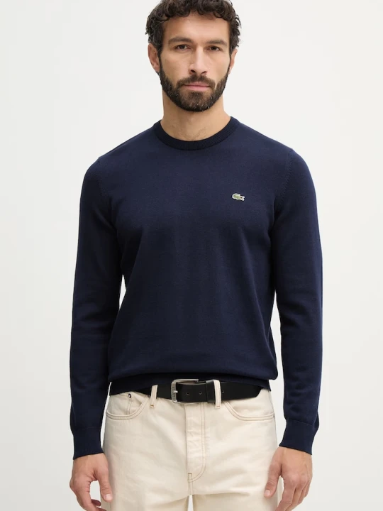 Zdjęcie produktu Lacoste sweter męski bawełniany granatowy