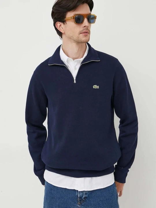 Zdjęcie produktu Lacoste półgolf męski bawełniany granatowy
