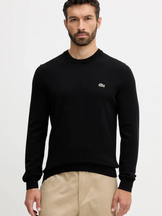 Zdjęcie produktu Lacoste sweter męski bawełniany czarny