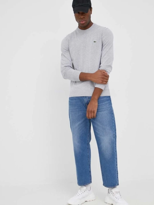 Zdjęcie produktu Lacoste sweter męski bawełniany szary