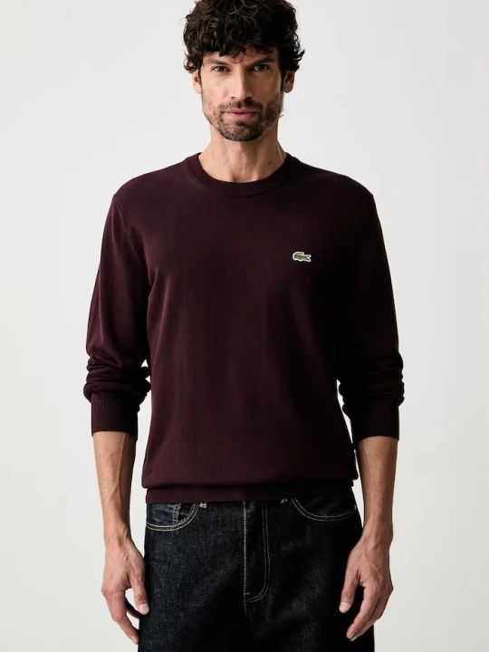 Zdjęcie produktu Lacoste sweter męski bawełniany bordowy