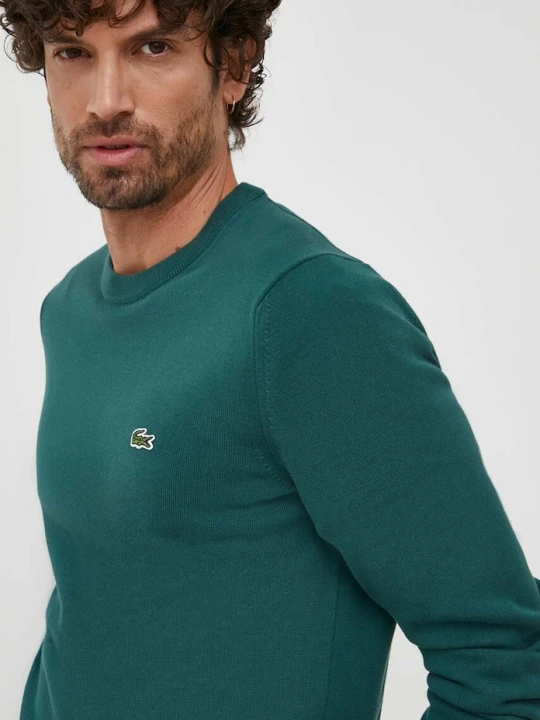 Zdjęcie produktu Lacoste sweter męski bawełniany zielony
