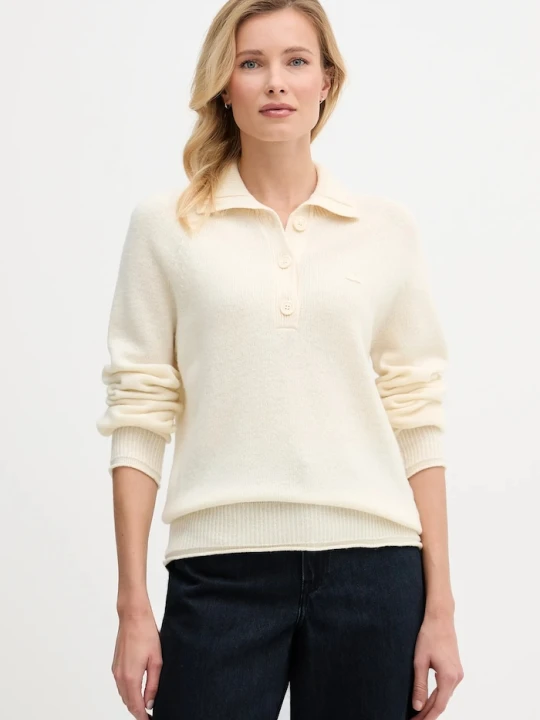 Zdjęcie produktu Lacoste sweter wełniany beżowy