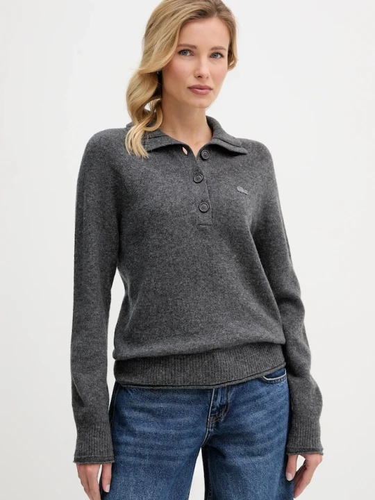 Zdjęcie produktu Lacoste sweter wełniany szary