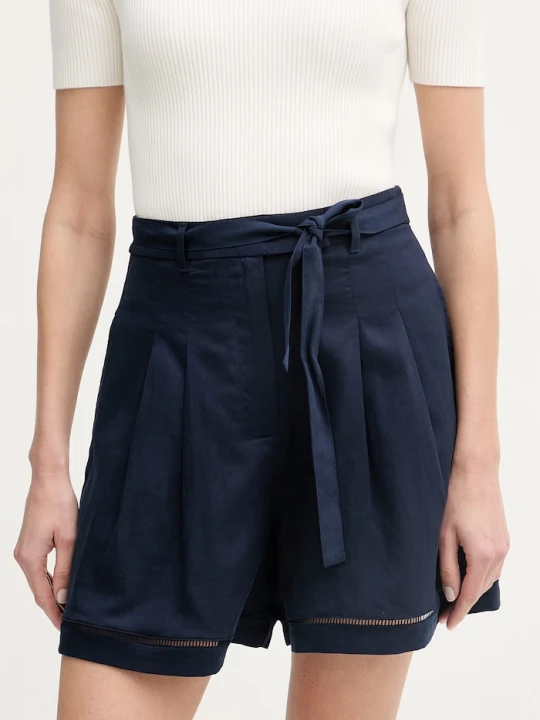 Zdjęcie produktu Lacoste szorty damskie z lyocellem granatowy