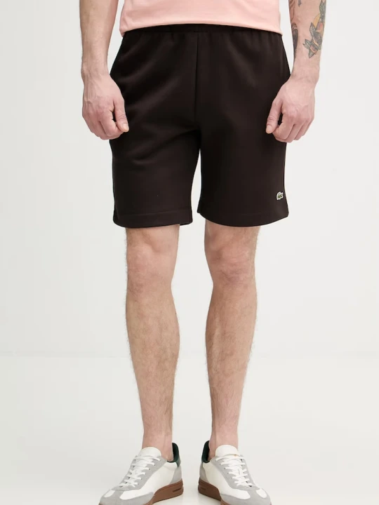 Zdjęcie produktu Lacoste szorty dresowe męskie z bawełną brązowy