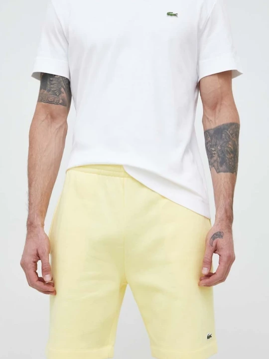 Zdjęcie produktu Lacoste szorty dresowe męskie z bawełną żółty