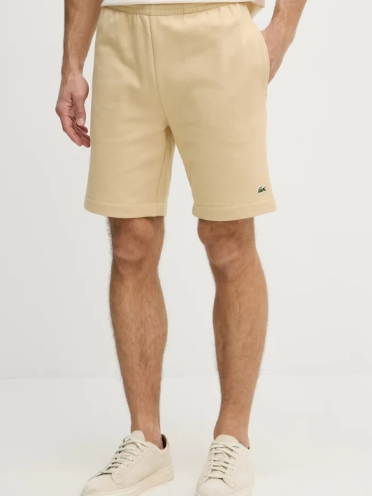 Zdjęcie produktu Lacoste szorty dresowe męskie z bawełną beżowy