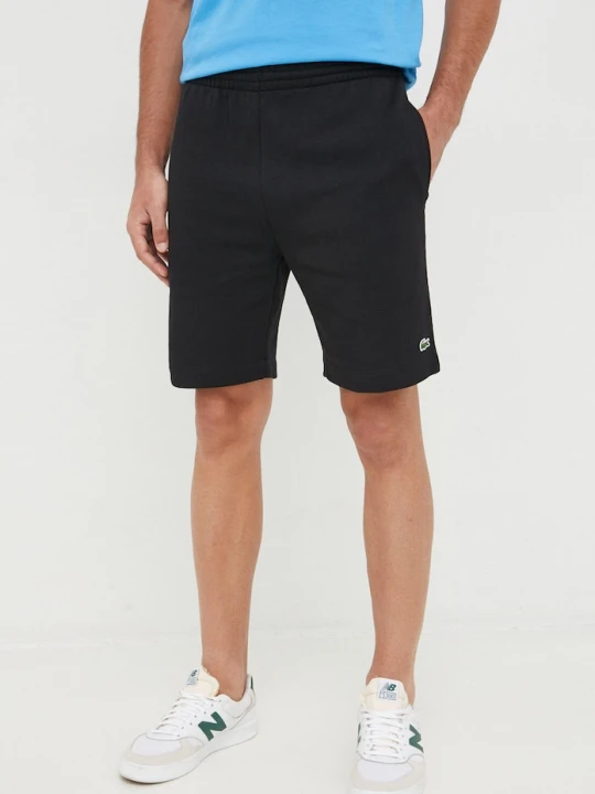 Zdjęcie produktu Lacoste szorty dresowe męskie z bawełną czarny