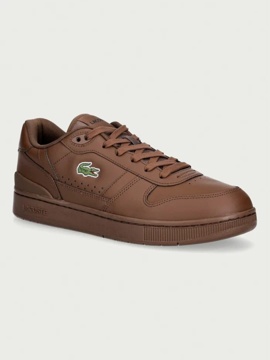 Zdjęcie produktu Lacoste T-CLIP SET sneakersy męskie skórzane brązowy