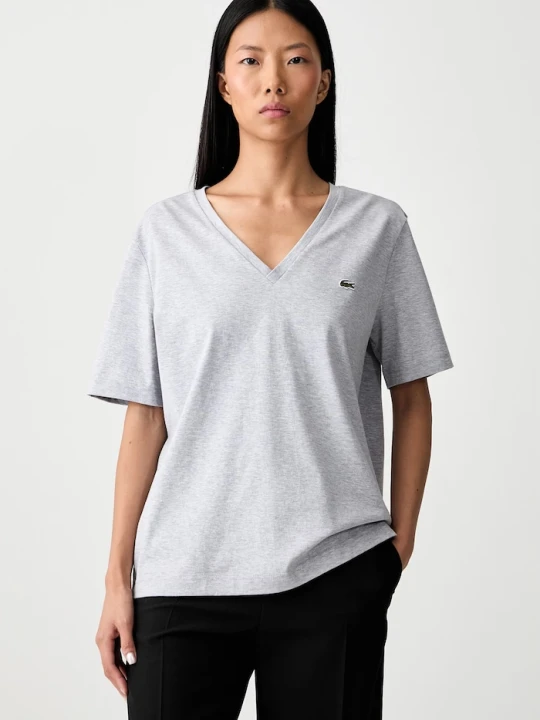 Zdjęcie produktu Lacoste T-shirt basic damski bawełniany szary