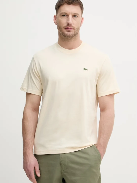 Zdjęcie produktu Lacoste T-shirt basic męski bawełniany beżowy
