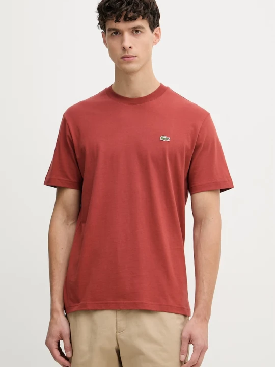 Zdjęcie produktu Lacoste T-shirt basic męski bawełniany pomarańczowy