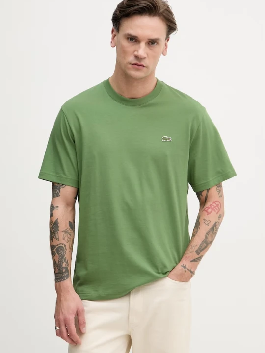 Zdjęcie produktu Lacoste T-shirt basic męski bawełniany zielony