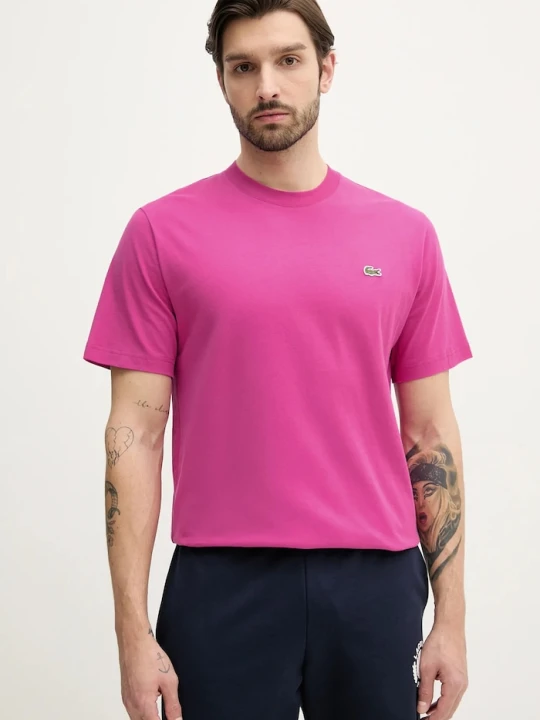 Zdjęcie produktu Lacoste T-shirt basic męski bawełniany różowy