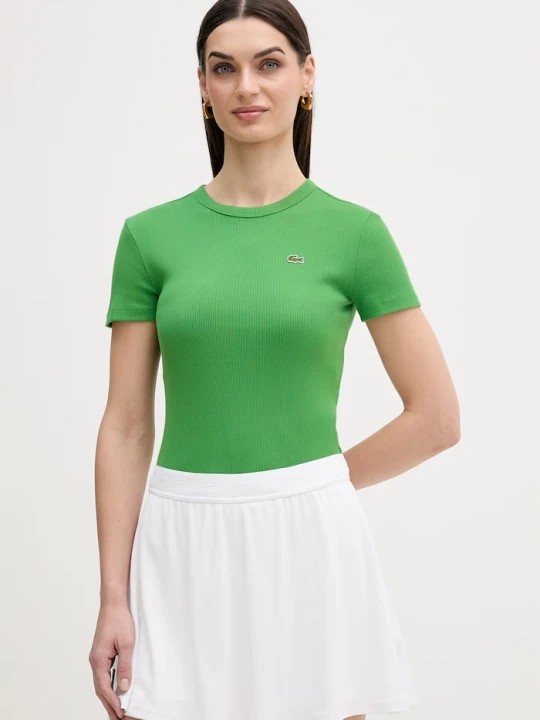 Zdjęcie produktu Lacoste T-shirt damski bawełniany zielony