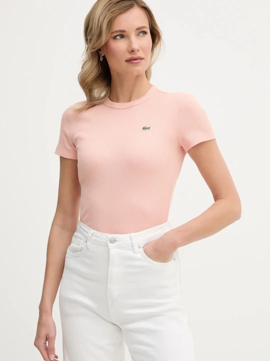 Zdjęcie produktu Lacoste T-shirt damski bawełniany różowy