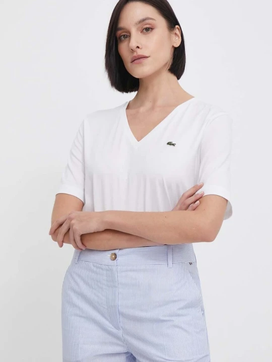 Zdjęcie produktu Lacoste T-shirt basic damski bawełniany biały