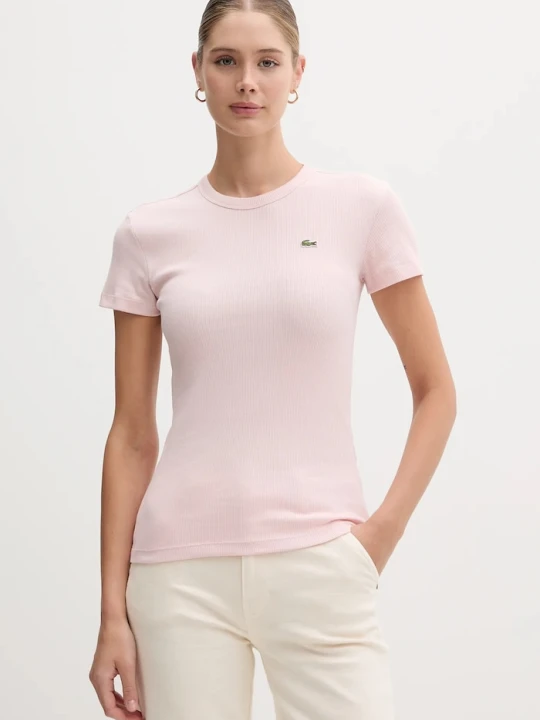 Zdjęcie produktu Lacoste T-shirt damski bawełniany różowy