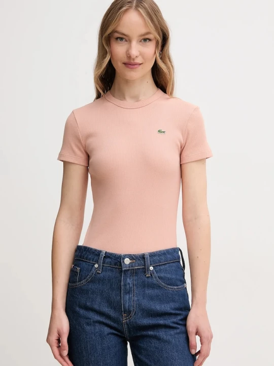 Zdjęcie produktu Lacoste T-shirt damski bawełniany pomarańczowy
