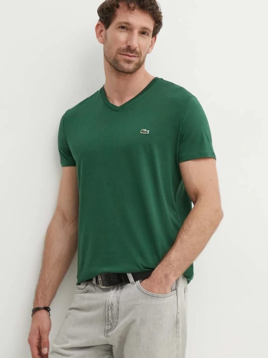Zdjęcie produktu Lacoste T-shirt męski bawełniany zielony