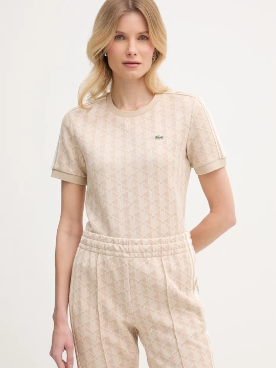 Zdjęcie produktu Lacoste T-shirt damski beżowy