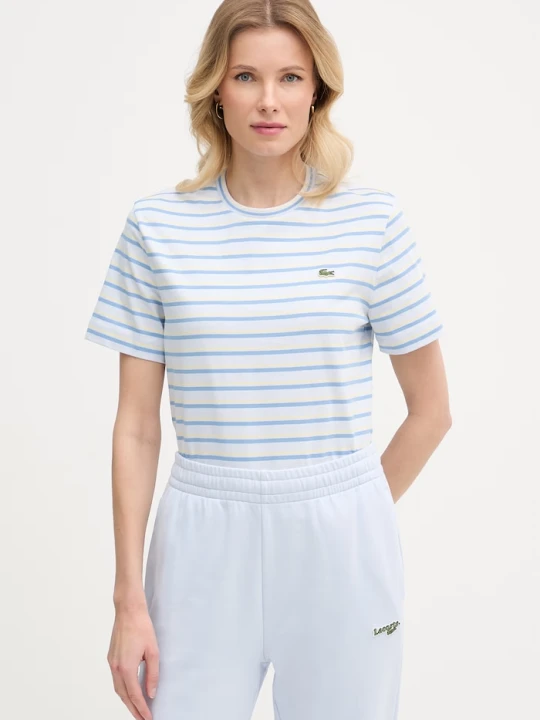 Zdjęcie produktu Lacoste T-shirt damski bawełniany niebieski