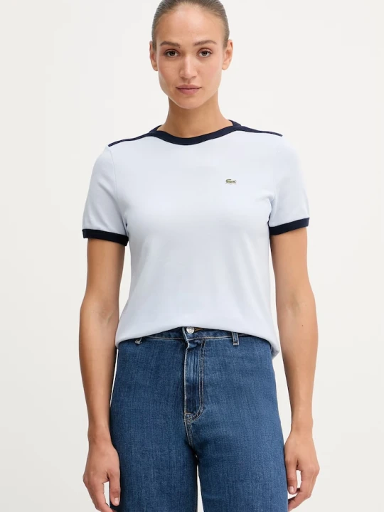 Zdjęcie produktu Lacoste T-shirt damski bawełniany niebieski