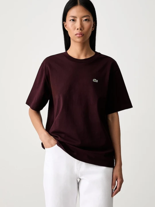 Zdjęcie produktu Lacoste T-shirt damski bawełniany bordowy