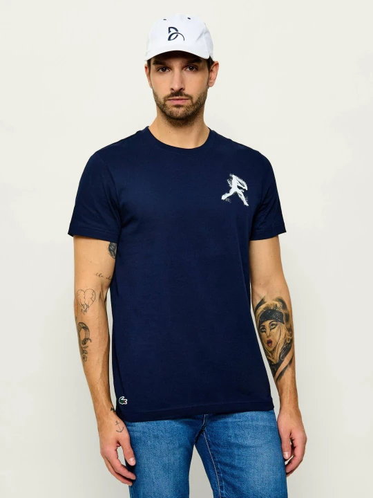 Zdjęcie produktu Lacoste T-shirt | Lacoste x Novak Djokovic | Regular Fit granatowy