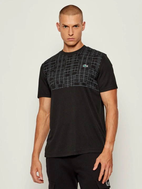 Zdjęcie produktu Lacoste T-shirt | Lacoste x Novak Djokovic | Regular Fit czarny