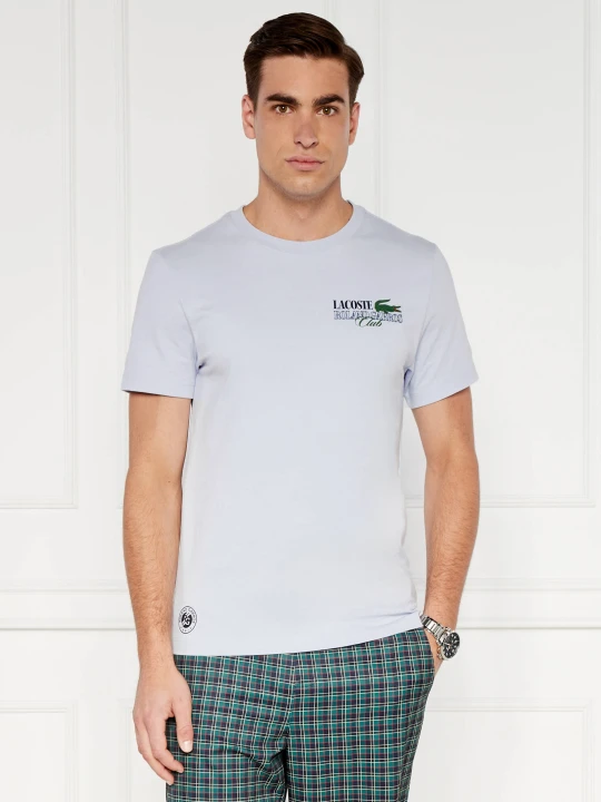 Zdjęcie produktu Lacoste T-shirt Lacoste x Roland Garros Edition | Regular Fit błękitny