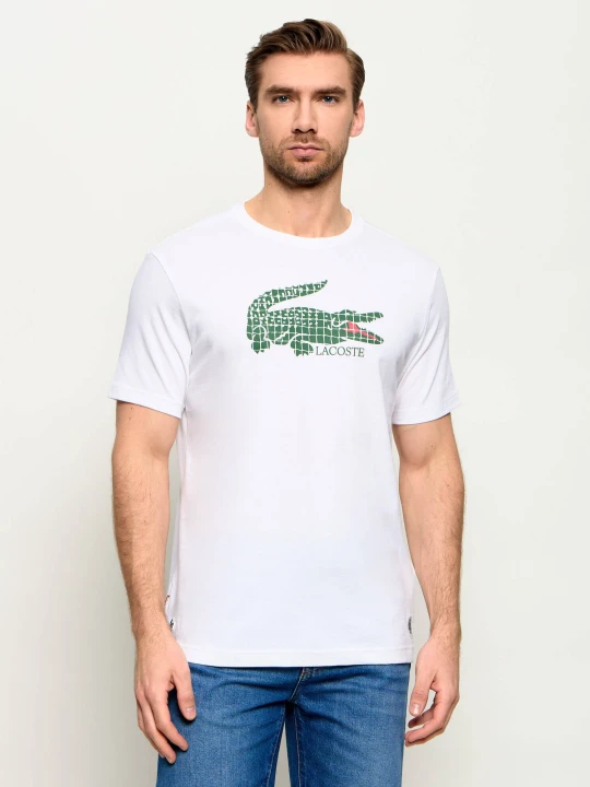 Zdjęcie produktu Lacoste T-shirt | Lacoste x Roland Garros | Regular Fit biały