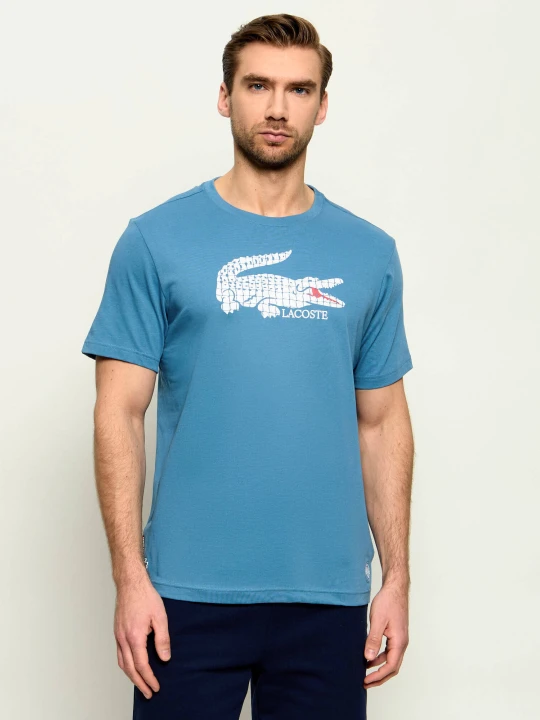 Zdjęcie produktu Lacoste T-shirt | Lacoste x Roland Garros | Regular Fit niebieski