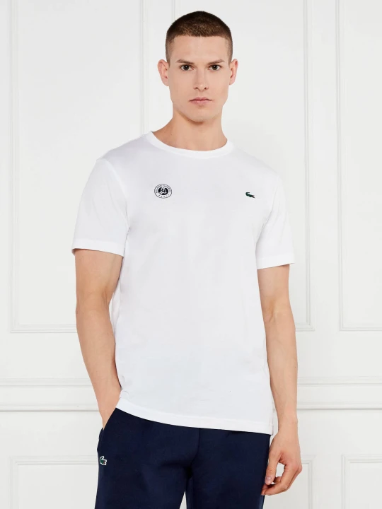 Zdjęcie produktu Lacoste T-shirt | Lacoste x Roland Garros | Regular Fit biały