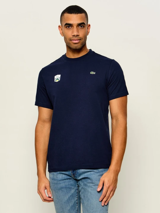 Zdjęcie produktu Lacoste T-shirt | Lacoste x Rolex Paris Masters | Regular Fit granatowy