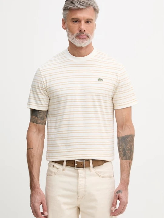 Zdjęcie produktu Lacoste T-shirt męski bawełniany beżowy