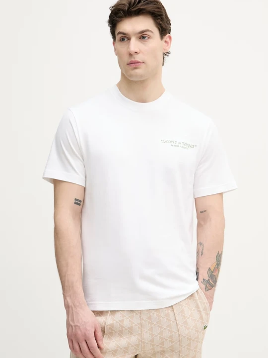 Zdjęcie produktu Lacoste T-shirt męski bawełniany biały